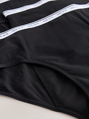 Black Short Heavy Flow Full Briefs Period Knickers 4 Pack - Image 7 of 10