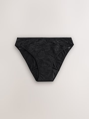 Black / Berry High Leg All Over Lace Medium Flow Period Knickers 2 Pack - Image 7 of 9