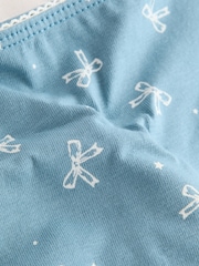 Blue Bows Thong Cotton Rich Knickers 7 Pack - Image 13 of 14