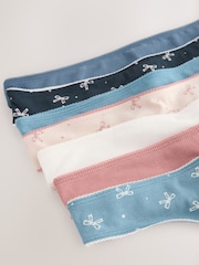 Blue Bows Thong Cotton Rich Knickers 7 Pack - Image 14 of 14