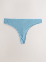 Grey/Cream/Red Hearts Thong Cotton Rich Knickers 7 Pack - Image 3 of 11