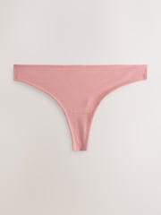 Grey/Cream/Red Hearts Thong Cotton Rich Knickers 7 Pack - Image 4 of 11