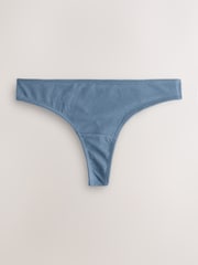 Grey/Cream/Red Hearts Thong Cotton Rich Knickers 7 Pack - Image 8 of 11