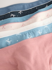 Grey/Cream/Red Hearts Thong Cotton Rich Knickers 7 Pack - Image 9 of 11