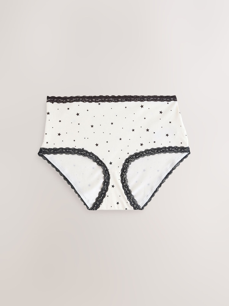 Black/Cream Midi Lace Knickers 4 Pack - Image 2 of 6 Black/Cream Midi Lace Knickers 4 Pack - Image 2 of 6