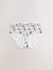 Black/Cream Midi Lace Knickers 4 Pack - Image 4 of 6