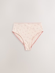 Grey/Cream/Red Hearts High Rise High Leg Cotton Rich Knickers 7 Pack - Image 5 of 10