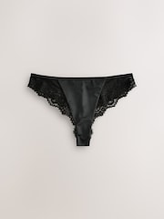 Black Lace Bow Back Knickers - Image 4 of 6