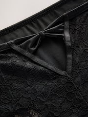 Black Lace Bow Back Knickers - Image 5 of 6