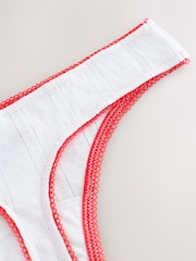 White Baby Embroidered Santa Pointelle Knickers - Image 5 of 5