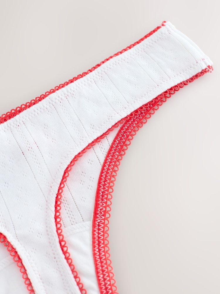 White Baby Embroidered Santa Pointelle Knickers - Image 5 of 5