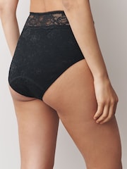 Black / Berry Full Brief All Over Lace Medium Flow Period Knickers 2 Pack - Image 3 of 9