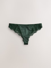 Emerald Green Lace Bow Back Knickers - Image 5 of 7