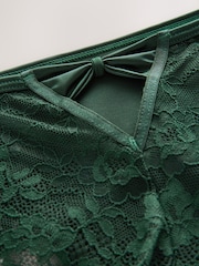 Emerald Green Lace Bow Back Knickers - Image 6 of 7