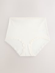 Red Heart/Green Check Full Brief Lace Knickers 4 Pack - Image 5 of 8