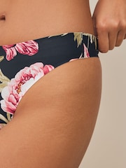 Black / Praline Nude / Pink Floral Thong No VPL Medium Flow Period Knickers 4 Pack - Image 4 of 10