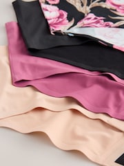 Black / Praline Nude / Pink Floral Full Brief No VPL Medium Flow Period Knickers 4 Pack - Image 9 of 10