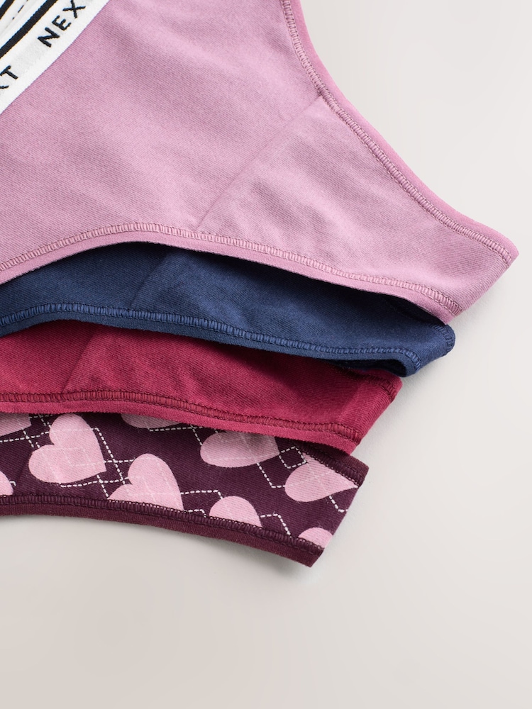 Navy Argyle Thong Cotton Logo Knickers 4 Pack - Image 6 of 6 Navy Argyle Thong Cotton Logo Knickers 4 Pack - Image 6 of 6