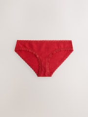 قلب أحمر/أخضر مربعات - حزمة سراويل داخلية من 4 قطع مصنوعة من القطن والدانتيل - صورة 8 من 11