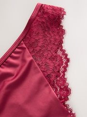 Burgundy Red Lace Bow Back Knickers - Image 7 of 7