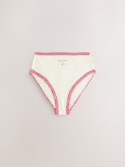 Days of the Week High Rise High Leg Cotton and Lace Knickers 7 Pack - Image 12 of 16