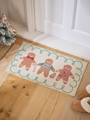 Natural Washable Christmas Gingerbread Doormats - Image 1 of 6