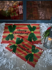 Red Christmas Cracker Slogan Coir Doormat - Image 3 of 7