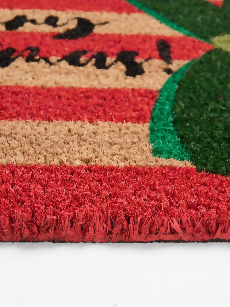 Red Christmas Cracker Slogan Coir Doormat - Image 7 of 7