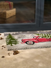 Grey Christmas Car Scene Coir Doormat - Image 2 of 4