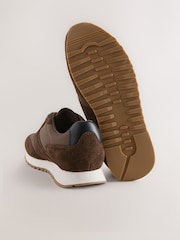 Marrón - Smart Casual Runners Trainers with Suede Trim - Imagen 4 de 6
