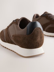 Marrón - Smart Casual Runners Trainers with Suede Trim - Imagen 5 de 6