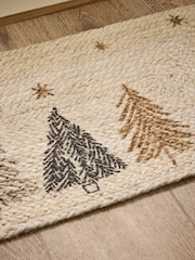 Natural Christmas Skandi Tree Jute Doormat - Image 4 of 4