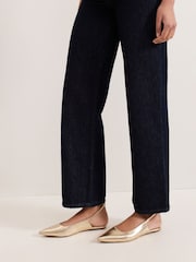 Phase Eight Gold Flat Shoes - Image 2 of 7