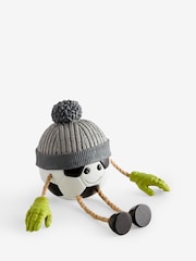 White Football Dangly Leg Ornament - Image 1 of 1