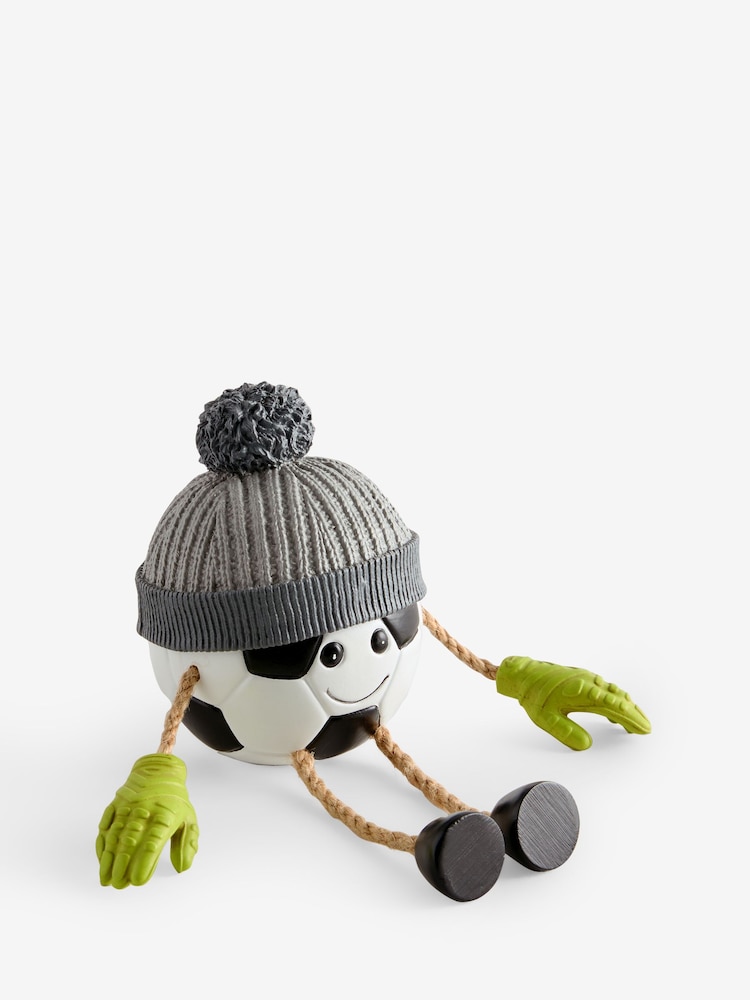 White Football Dangly Leg Ornament - Image 1 of 1