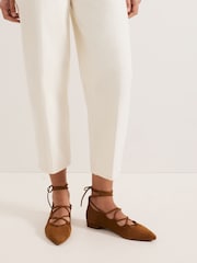 Phase Eight Natural Tie Flat Shoes - Image 1 of 7