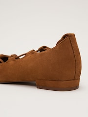 Phase Eight Natural Tie Flat Shoes - Image 5 of 7