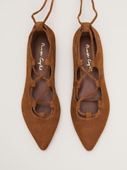 Phase Eight Natural Tie Flat Shoes - Image 7 of 7