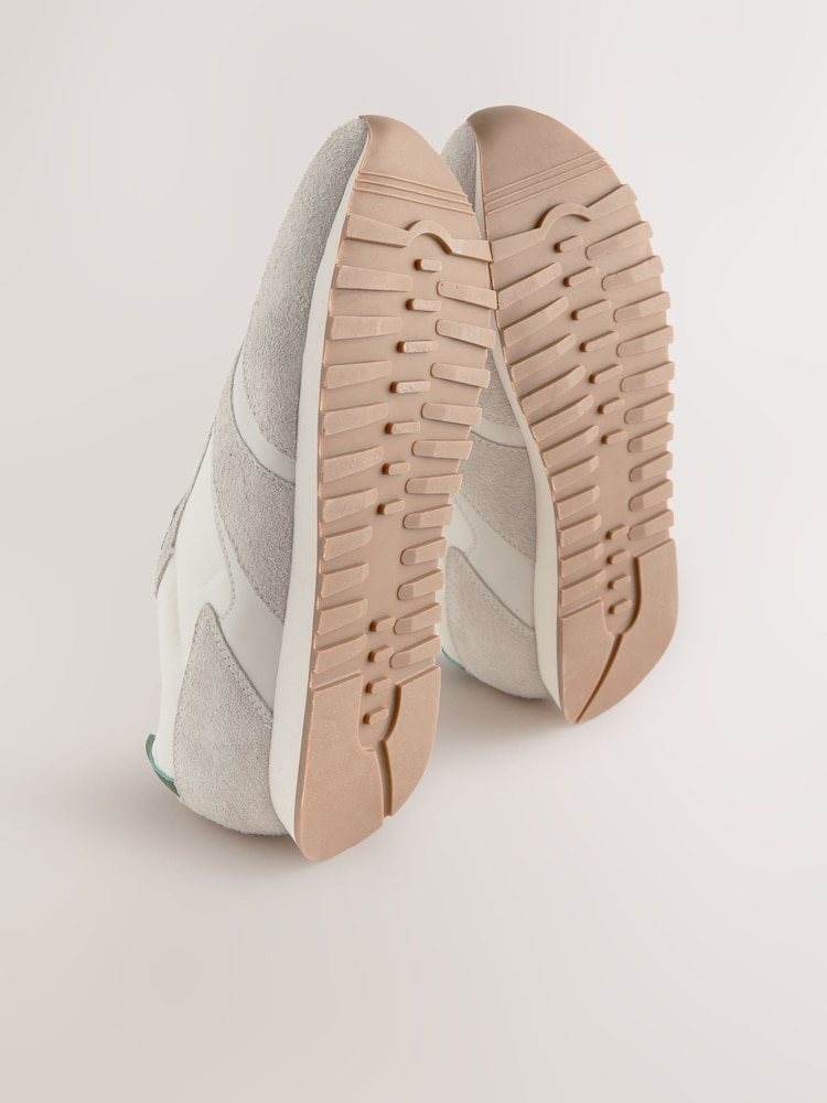 Blanco - Smart Casual Runners Trainers with Suede Trim - Imagen 5 de 5