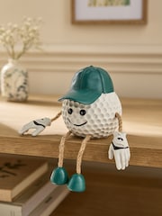 White Golf Ball Dangly Leg Ornament - Image 1 of 5