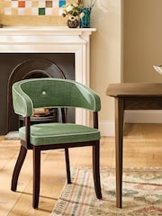 Nina Campbell Green Dining Chairs - Image 1 of 8