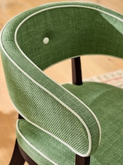 Nina Campbell Green Dining Chairs - Image 2 of 8