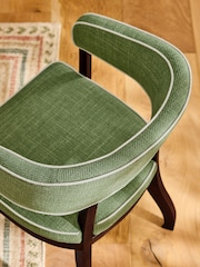 Nina Campbell Green Dining Chairs - Image 3 of 8