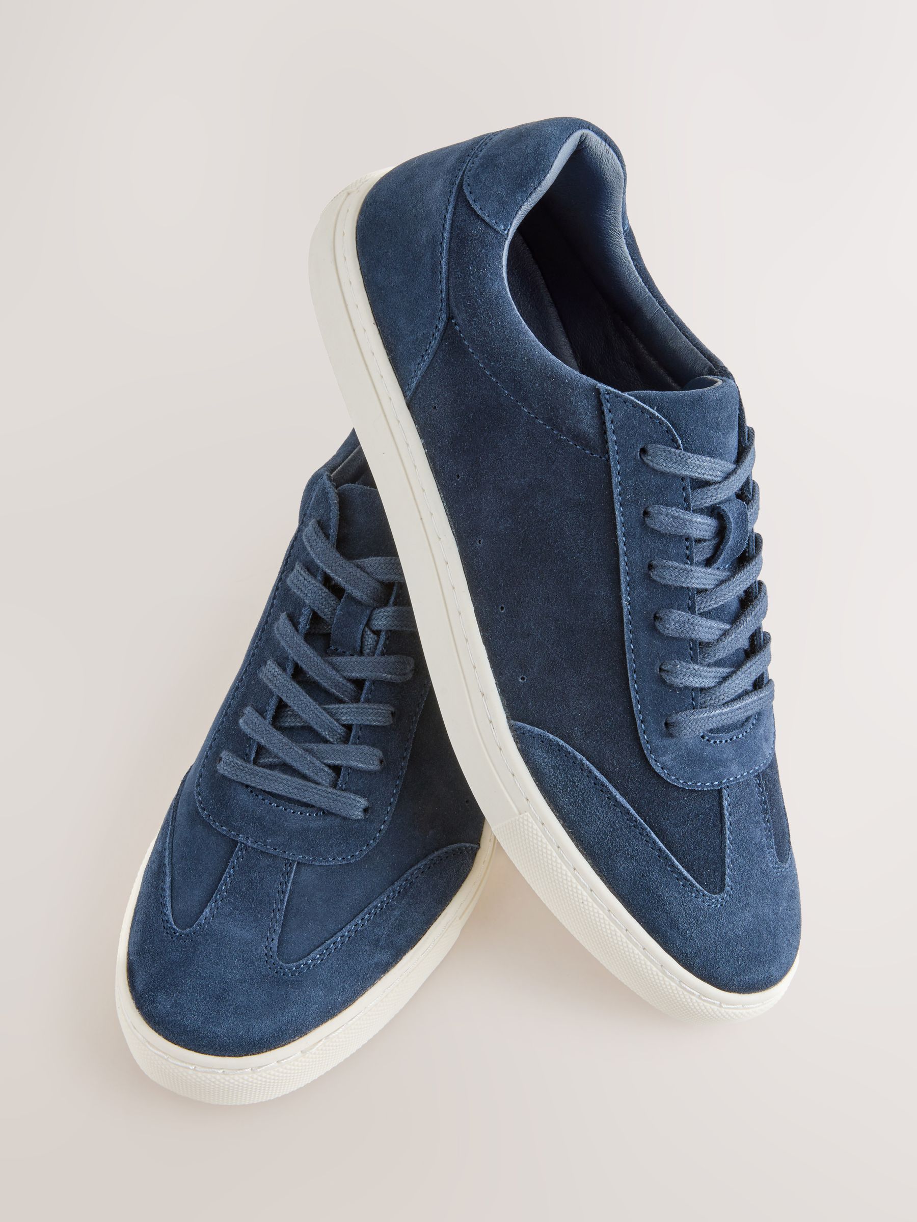 Next Rise Shoes Buy Navy Suede Smart Trainers from the Next UK online shop