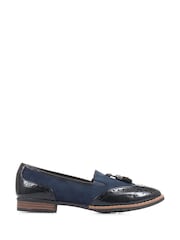 Pavers Blue Tassel Loafers - Image 1 of 5