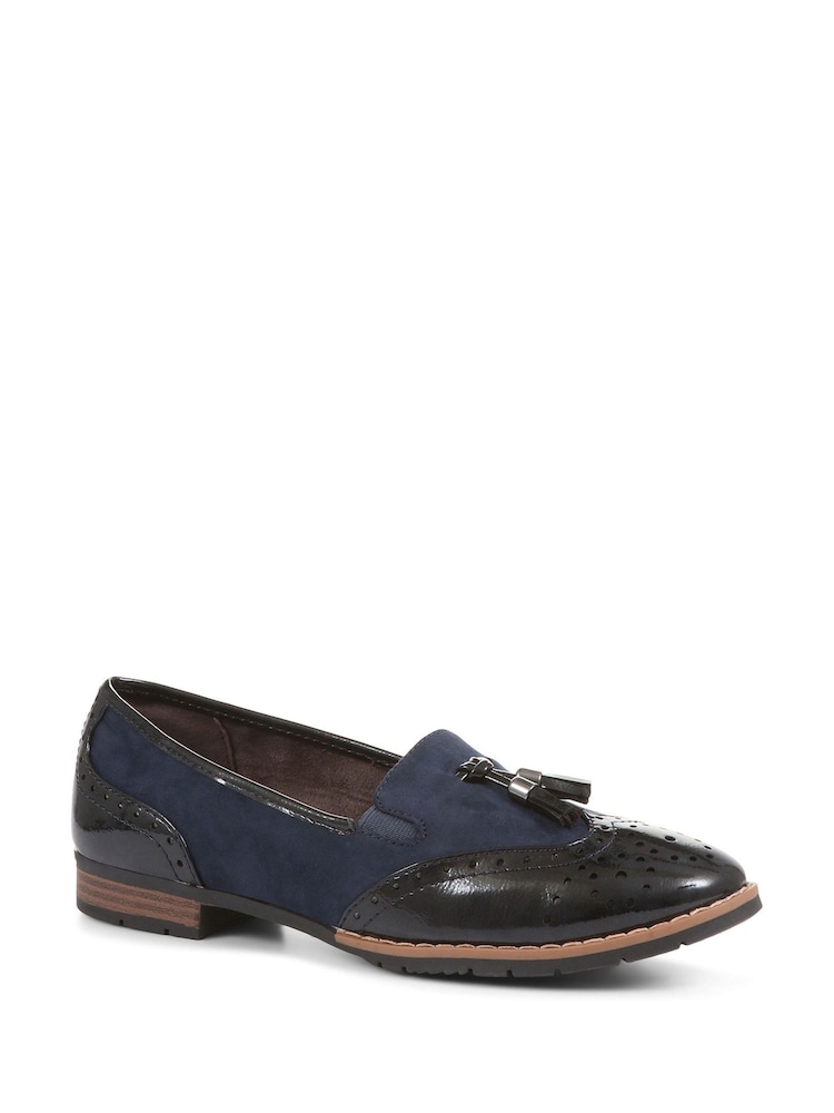 Pavers Blue Tassel Loafers - Image 2 of 5