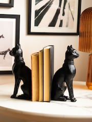 Rockett St George Black Sitting Cat Bookends - Image 1 of 6