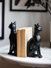 Rockett St George Black Sitting Cat Bookends - Image 4 of 6