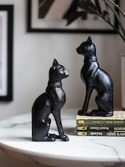 Rockett St George Black Sitting Cat Bookends - Image 6 of 6