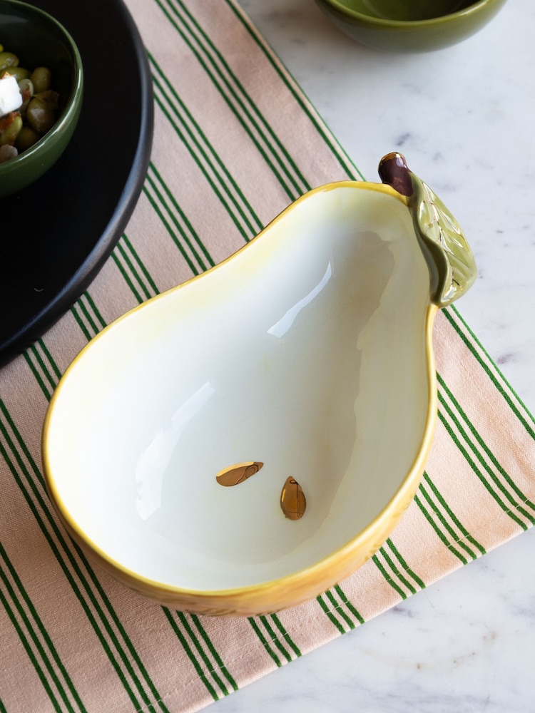 Rockett St George Natural Golden Pear Snack Serving Bowl - Image 1 of 6